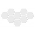 Dekoracyjne lustro akrylowe Hex - srebrne