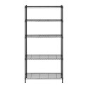 Regał magazynowy druciany ażurowy kolor czarny 180x90x35cm do 150kg