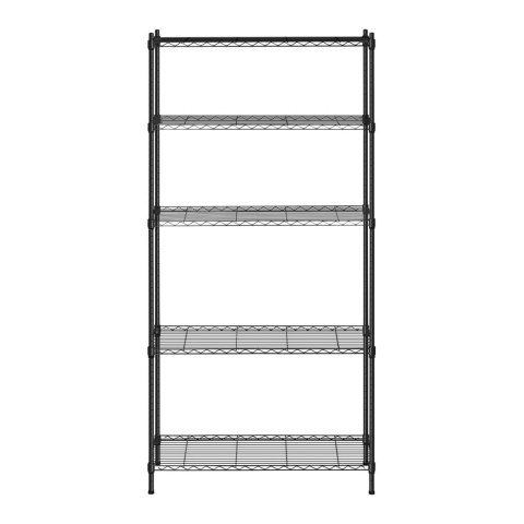 Regał magazynowy druciany ażurowy kolor czarny 180x90x35cm do 150kg Regał magazynowy druciany ażurowy kolor czarny 180x90x35cm do 150kg