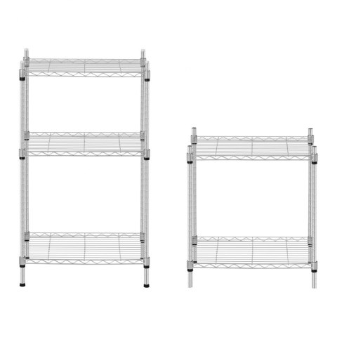 Regał magazynowy druciany ażurowy kolor szary 150x55x35cm do 150kg Regał magazynowy druciany ażurowy kolor szary 150x55x35cm do 150kg