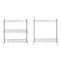 Regał magazynowy druciany ażurowy kolor szary 180x90x35cm do 250kg
