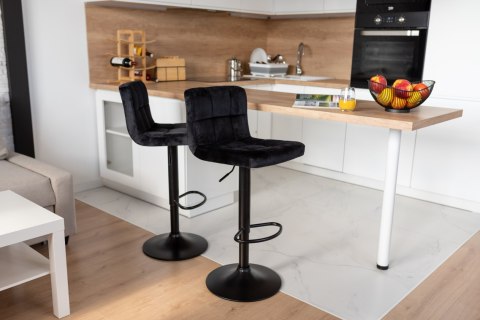 Hoker barowy Arako Black czarny Velvet Hoker barowy Arako Black czarny Velvet