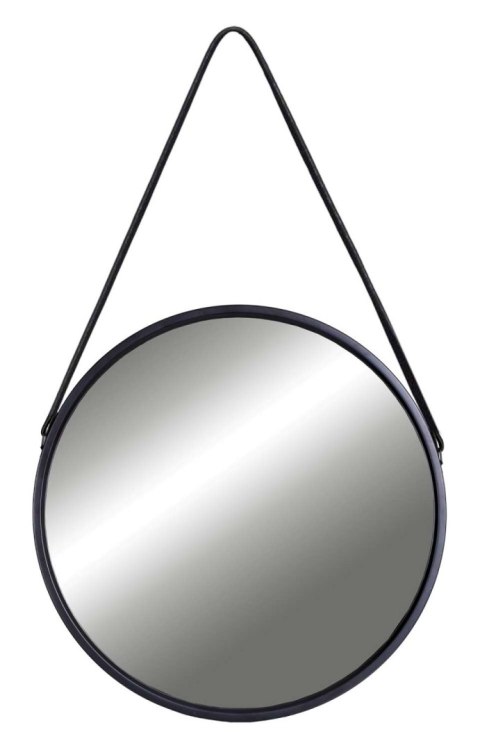 Lustro okrągłe kapitańskie na pasku Mirage 60 cm czarne Lustro okrągłe kapitańskie na pasku Mirage 60 cm czarne