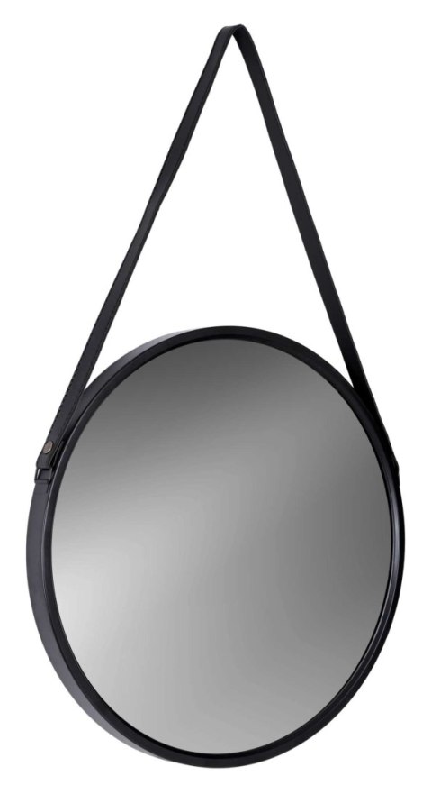 Lustro okrągłe kapitańskie na pasku Mirage 60 cm czarne Lustro okrągłe kapitańskie na pasku Mirage 60 cm czarne