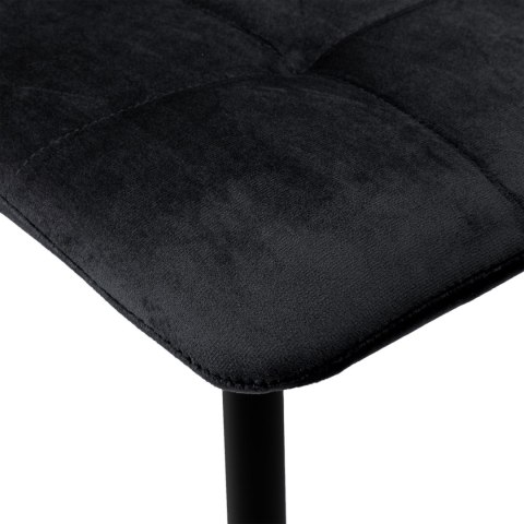 Krzesło welurowe DENVER velvet czarne Krzesło welurowe DENVER velvet czarne