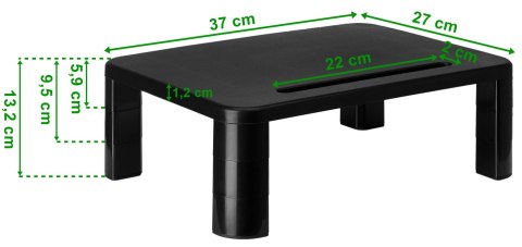 Podstawka 3-stopniowa pod monitor laptopa czarna Podstawka 3-stopniowa pod monitor laptopa czarna