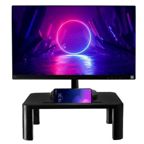 Podstawka 3-stopniowa pod monitor laptopa czarna Podstawka 3-stopniowa pod monitor laptopa czarna