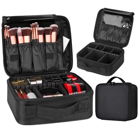 Kuferek kosmetyczka organizer na kosmetyki POLVERE czarny Kuferek kosmetyczka organizer na kosmetyki POLVERE czarny