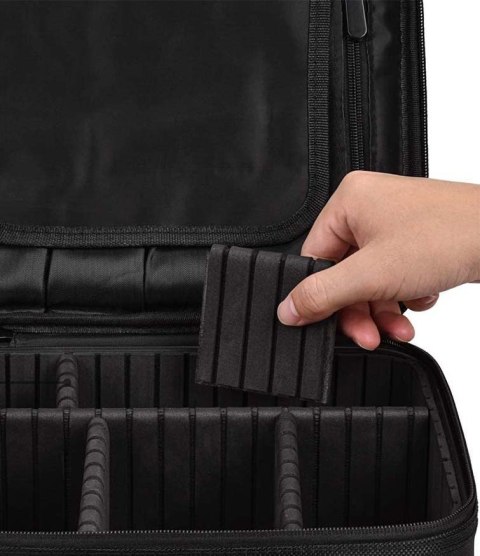 Kuferek kosmetyczka organizer na kosmetyki POLVERE czarny Kuferek kosmetyczka organizer na kosmetyki POLVERE czarny