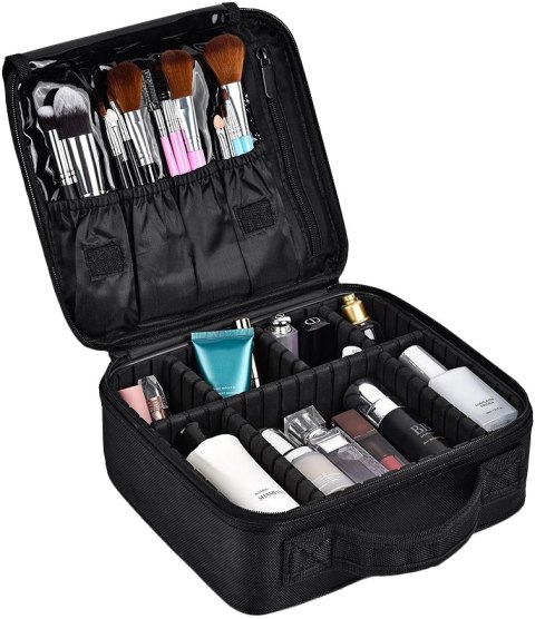 Kuferek kosmetyczka organizer na kosmetyki POLVERE czarny Kuferek kosmetyczka organizer na kosmetyki POLVERE czarny