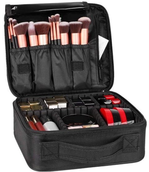 Kuferek kosmetyczka organizer na kosmetyki POLVERE czarny Kuferek kosmetyczka organizer na kosmetyki POLVERE czarny