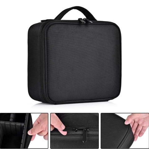 Kuferek kosmetyczka organizer na kosmetyki POLVERE czarny Kuferek kosmetyczka organizer na kosmetyki POLVERE czarny