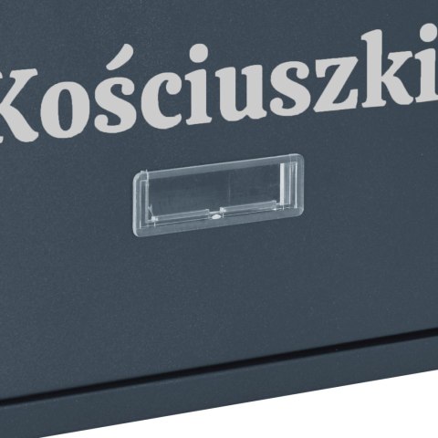 Skrzynka pocztowa na listy Gustav antracyt z napisami Skrzynka pocztowa na listy Gustav antracyt z napisami