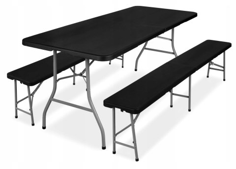Zestaw cateringowy Feta 180 Black +2 ławki Zestaw cateringowy Feta 180 Black +2 ławki