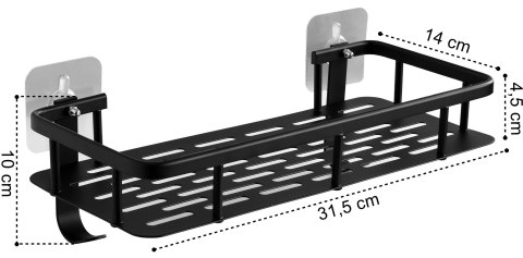 Półka loft Itaka do łazienki pod prysznic zestaw 2 sztuk Półka loft Itaka do łazienki pod prysznic zestaw 2 sztuk