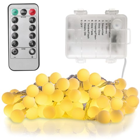 Lampki świąteczne choinkowe LED BUBBLE ciepła biel 50 lampek Lampki świąteczne choinkowe LED BUBBLE ciepła biel 50 lampek