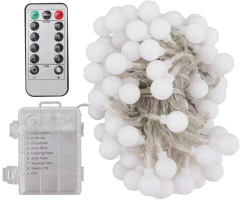 Lampki świąteczne choinkowe LED BUBBLE ciepła biel 50 lampek Lampki świąteczne choinkowe LED BUBBLE ciepła biel 50 lampek