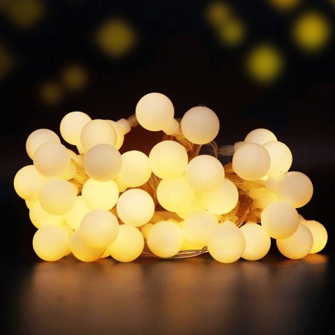 Lampki świąteczne choinkowe LED BUBBLE ciepła biel 50 lampek Lampki świąteczne choinkowe LED BUBBLE ciepła biel 50 lampek