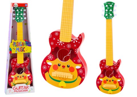 Gitara Zabawkowa Dla Dzieci Regulacja Strun Renifer Czerwona Gitara Zabawkowa Dla Dzieci Regulacja Strun Renifer Czerwona
