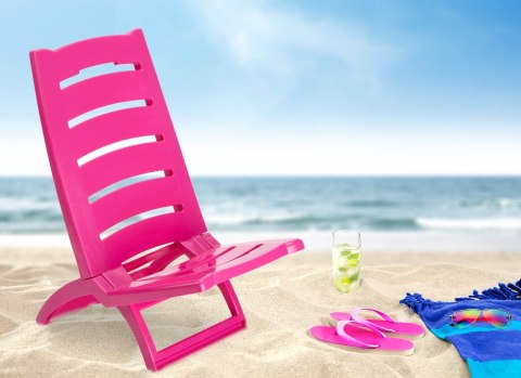 Krzesełko plażowe TIRRENO różowe Krzesełko plażowe TIRRENO różowe