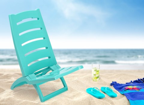 Krzesełko plażowe TIRRENO turkusowe Krzesełko plażowe TIRRENO turkusowe