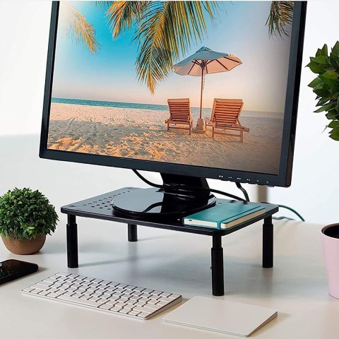 Podstawka pod monitor laptop MULING czarna + szuflada Podstawka pod monitor laptop MULING czarna + szuflada