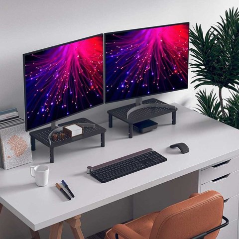Podstawka pod monitor laptop MULING czarna + szuflada Podstawka pod monitor laptop MULING czarna + szuflada