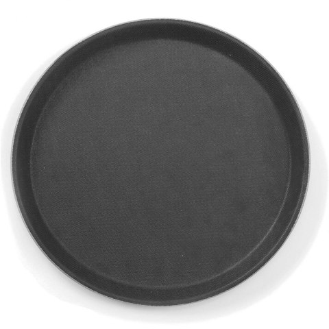 Taca kelnerska antypoślizgowa okrągła śr. 40cm - czarna Taca kelnerska antypoślizgowa okrągła śr. 40cm - czarna