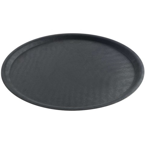 Taca kelnerska antypoślizgowa okrągła śr. 40cm - czarna Taca kelnerska antypoślizgowa okrągła śr. 40cm - czarna
