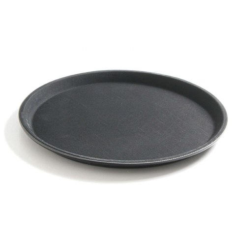 Taca kelnerska antypoślizgowa okrągła śr. 40cm - czarna Taca kelnerska antypoślizgowa okrągła śr. 40cm - czarna