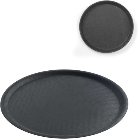 Taca kelnerska antypoślizgowa okrągła śr. 46cm - czarna Taca kelnerska antypoślizgowa okrągła śr. 46cm - czarna