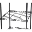 Regał druciany na ubrania do garderoby szatni 4 półki 3 wieszaki 120 x 45 x 179.5 cm do 270 kg