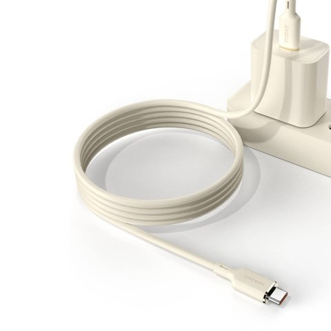 2w1 Kabel przewód wzmacniany SR USB-C - USB-C / Lightning 100W 1.2m beżowy 2w1 Kabel przewód wzmacniany SR USB-C - USB-C / Lightning 100W 1.2m beżowy