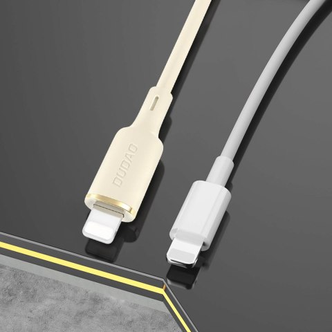 2w1 Kabel przewód wzmacniany SR USB-C - USB-C / Lightning 100W 1.2m beżowy 2w1 Kabel przewód wzmacniany SR USB-C - USB-C / Lightning 100W 1.2m beżowy