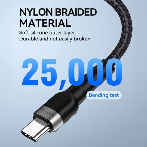 Kabel przewód do iPhone USB-C - Lightning PD 30W 2m czarny Kabel przewód do iPhone USB-C - Lightning PD 30W 2m czarny