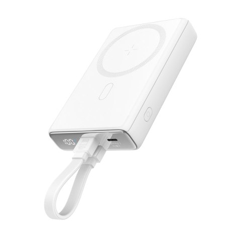 Powerbank magnetyczny 10000mAh 20W z podstawką + kabel Lightning - USB-C biały Powerbank magnetyczny 10000mAh 20W z podstawką + kabel Lightning - USB-C biały