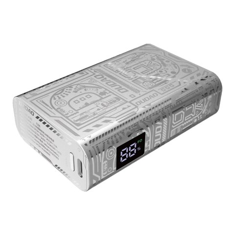 Stylowy powerbank 10000mAh USB-A / USB-C 22.5W srebrny Stylowy powerbank 10000mAh USB-A / USB-C 22.5W srebrny
