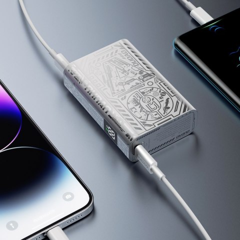 Stylowy powerbank 10000mAh USB-A / USB-C 22.5W srebrny Stylowy powerbank 10000mAh USB-A / USB-C 22.5W srebrny