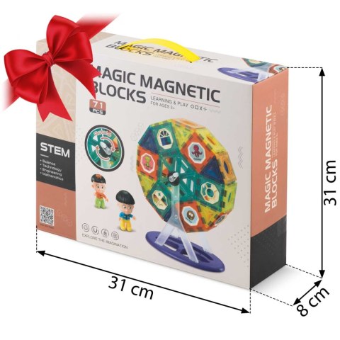 Klocki magnetyczne z karuzela RK-769 Ricokids Klocki magnetyczne z karuzela RK-769 Ricokids