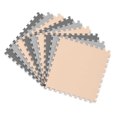 Mata piankowa puzzle 180x180cm 9 szt szaro-brzoskwiniowa Mata piankowa puzzle 180x180cm 9 szt szaro-brzoskwiniowa