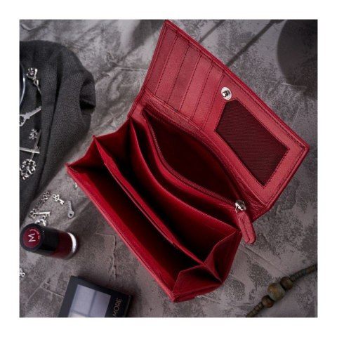 Portfel damski skórzany z kwiatowym wzorem T-45-RD etui na klucze T-51-NRD zestaw prezentowy Paolo Peruzzi ZUP-119-RD Portfel damski skórzany z kwiatowym wzorem T-45-RD etui na klucze T-51-NRD zestaw prezentowy Paolo Peruzzi ZUP-119-RD