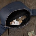 SASZETKA DAMSKA SKÓRZANA NERKA GRANATOWA PAOLO PERUZZI T-97-DB