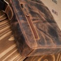 Saszetka męska skórzana na ramię brązowa vintage Paolo Peruzzi T-119-HBR