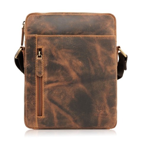 Saszetka męska skórzana na ramię brązowa vintage Paolo Peruzzi T-119-HBR Saszetka męska skórzana na ramię brązowa vintage Paolo Peruzzi T-119-HBR