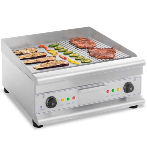 Grill płyta grillowa podwójna gładka ryflowana z szufladą na tłuszcz 230 V 2x 3200 W Grill płyta grillowa podwójna gładka ryflowana z szufladą na tłuszcz 230 V 2x 3200 W
