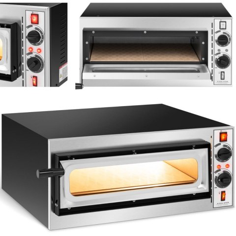 Piec do pizzy jednokomorowy z szybą 1 pizza śr. 32 cm 230 V 1600 W ITALY Piec do pizzy jednokomorowy z szybą 1 pizza śr. 32 cm 230 V 1600 W ITALY
