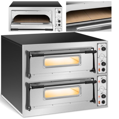 Profesjonalny piec do pizzy elektryczny dwukomorowy 8 pizz śr. 32 cm 400 V 9400 W ITALY Profesjonalny piec do pizzy elektryczny dwukomorowy 8 pizz śr. 32 cm 400 V 9400 W ITALY