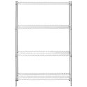 Regał warsztatowy chromowany 4 półki ażurowe do 1 t 1000 kg 120x45x180 cm