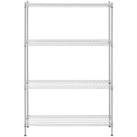 Regał warsztatowy chromowany 4 półki ażurowe do 1 t 1000 kg 120x45x180 cm Regał warsztatowy chromowany 4 półki ażurowe do 1 t 1000 kg 120x45x180 cm