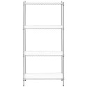 Regał warsztatowy chromowany druciany 4 półki + 4 maty do 1 t 1000 kg 90x45x180 cm